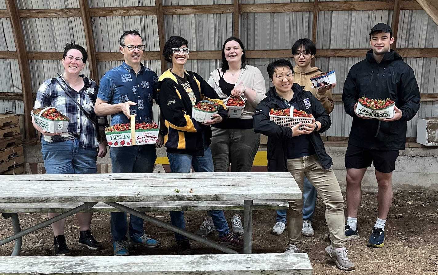 LRCN lab with their strawberry haul